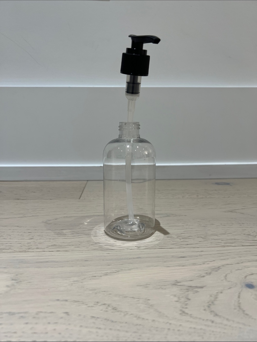 Clear Pump Dispenser Bottle with Black Pump - Empty Refillable Bottle